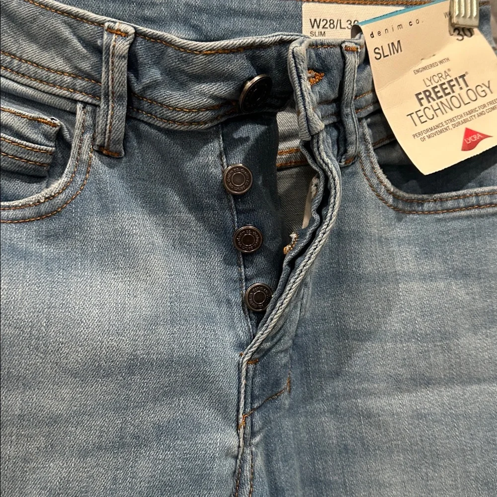 Primark Denim Co. Men’s Button Fly Blue Denim Slim Jeans Size 28